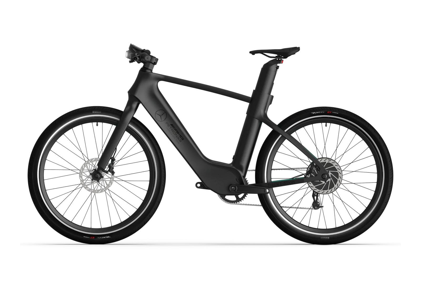 Non-driveside profile of the Side profile of the Mercedes-AMG F1® Track Edition 250 e-bike