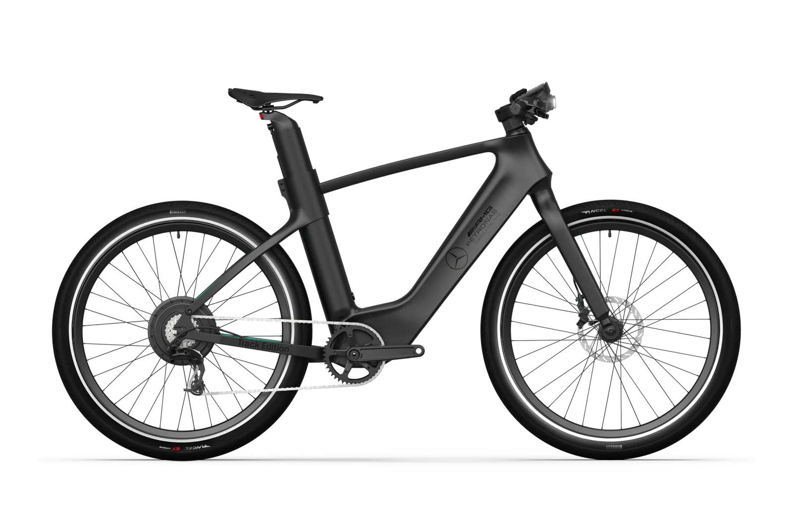 Side profile of the Mercedes-AMG F1® Track Edition 250 e-bike