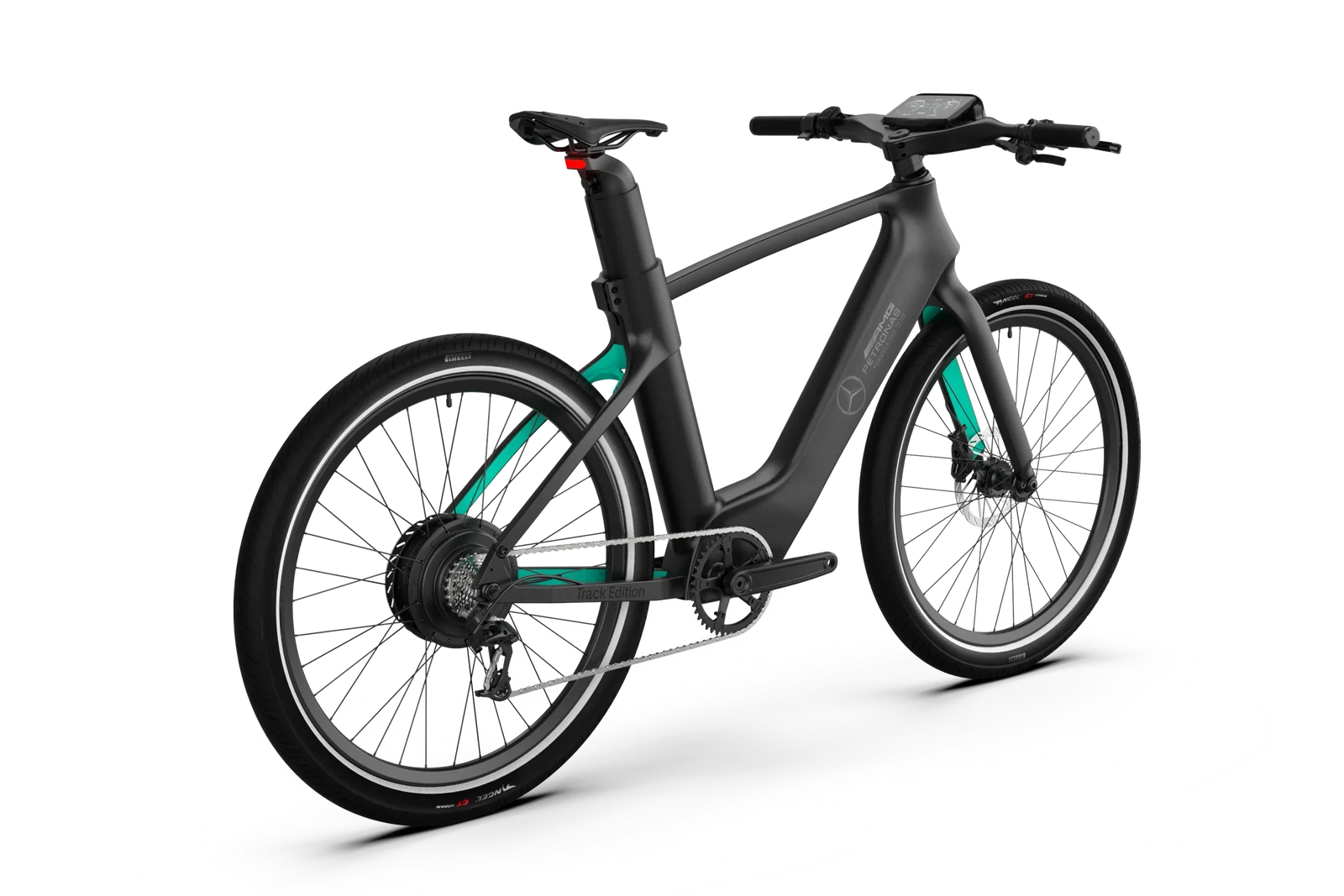 Side profile of the Mercedes-AMG F1® Track Edition 250 e-bike